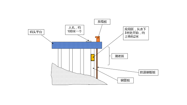 图二 蛇口港SCT码头结构及应用区示意图